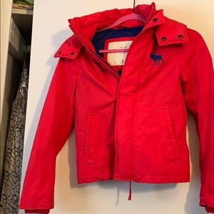 Abercrombie kids girls red mid weight jacket